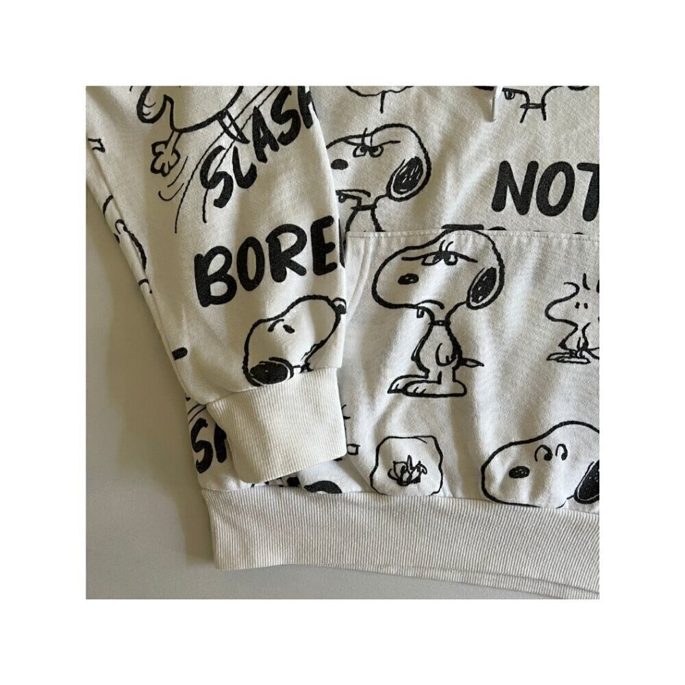 Peanuts Snoopy White & Black Hoodie - Picture 2 of 6